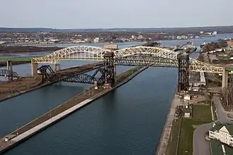 Soo Locks International Bridge in Sault Ste. Marie