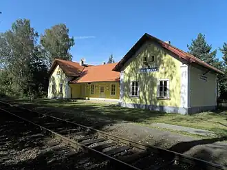 Spoorzijde van het station