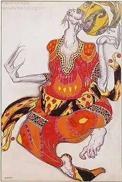 De tovenaar Kosjtsjej, kostuumontwerp van Léon Bakst