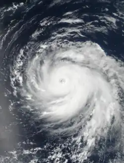 Foto of weerkaart van orkaan