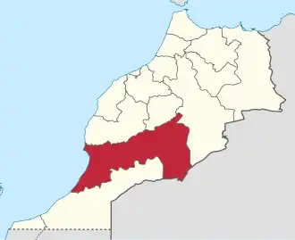 Kaart van Souss-Massa-Daraâ