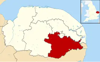 Kaart van South Norfolk