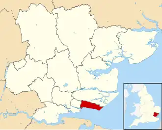 Kaart van Southend-on-Sea