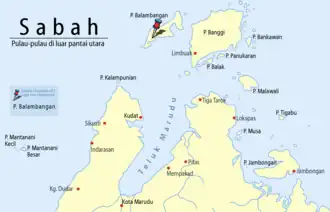 Kaart van Pulau Balambangan