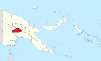 Kaart van Southern Highlands