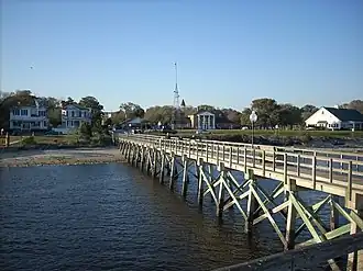 Southport vanaf de pier in Waterfront Park