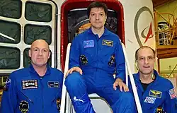 De Sojoez TMA-03M-crew: André Kuipers, Oleg Kononenko en Don Pettit