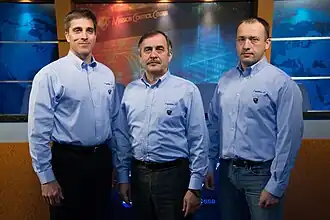 van links naar rechts: Cassidy, Vinogradov en Misurkin