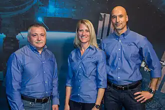 van links naar rechts: Joertsjikhin, Nyberg en Parmitano