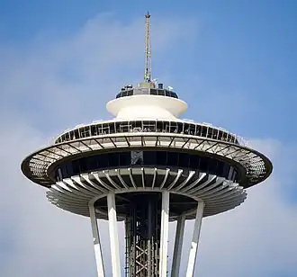 De top van de Space Needle