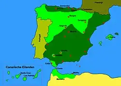 Gebieden onder controle van de nationalisten bij de dood van Mola.