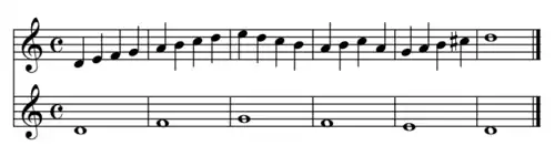 4 (of 3) noten tegen 1 noot