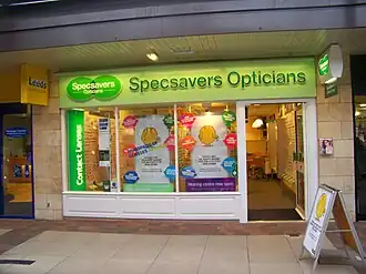 Een Specsaversvestiging in Engeland
