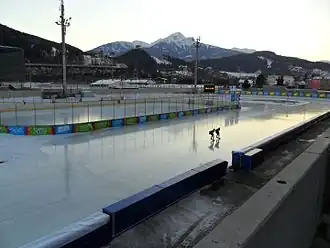 De IJsbaan van Innsbruck tijdens Olympische Jeugdwinterspelen 2012