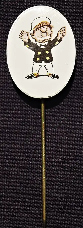 Reclamespeldje met een afbeelding van Kappie