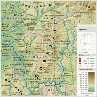 Kaart van Spessart