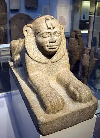 sfinx van Taharqa, nu in het British Museum