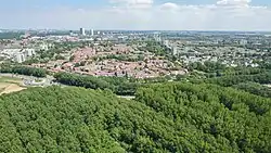 Midden: wijk De Hoek vanuit de lucht