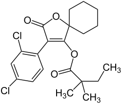 Structuurformule van spirodiclofen
