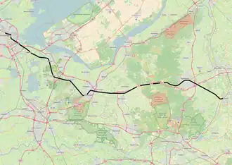 Spoorlijn Amsterdam - Zutphen op de kaart
