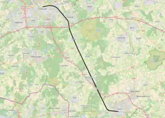 Spoorlijn Eindhoven - Weert op de kaart