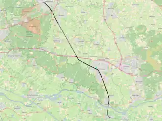 Spoorlijn Kesteren - Amersfoort op de kaart