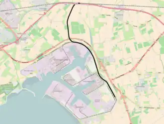 Spoorlijn Lewedorp - Vlissingen Sloehaven op de kaart