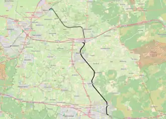 Spoorlijn Nijkerk - Ede-Wageningen op de kaart