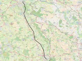 Spoorlijn Nijmegen - Venlo op de kaart