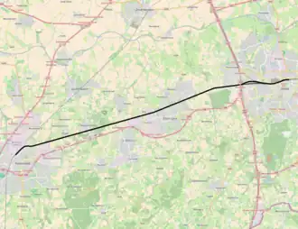 Spoorlijn Roosendaal - Breda op de kaart