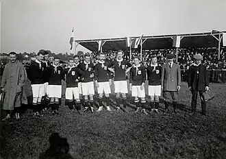 Boerdam met het Nederlands elftal (1910)