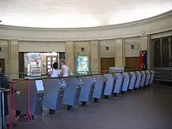 De poortjes bij de noordelijke toegang