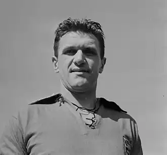 Jef Mermans als Rode Duivel (1953).