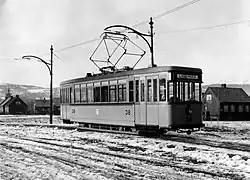 Motorwagen 38, geleverd door de Strømmens Værksted; 1930.