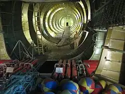 Blik naar achteren in de romp