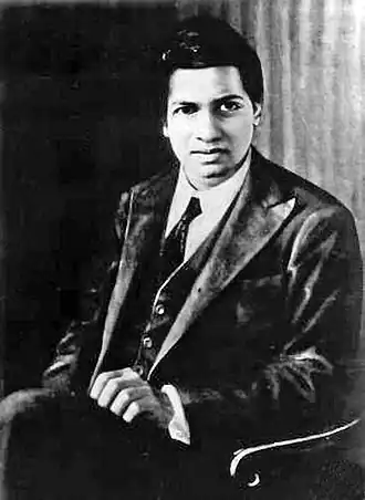 Ramanujan, vermoedelijk tussen 1910-1920