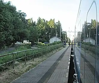 Het perron van Spoorweghalte Stéblová