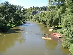 Rivier de Sázava nabij het station (2013)