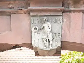 Sluitsteen aan het voormalig St-Anna-Hospitaal in Heidelberg