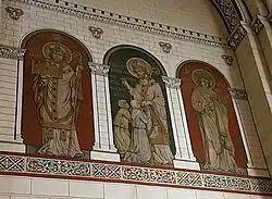 Detail noordwand met Sint-Eligius en Saint-Louis