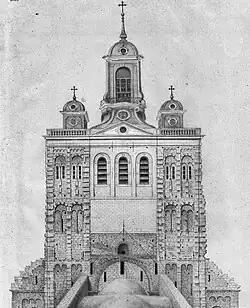 Barokke westwerkbekroning, midden 19e eeuw