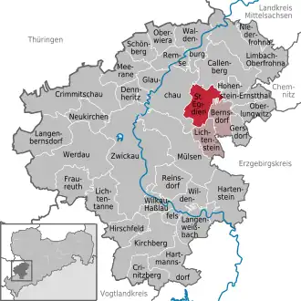 Kaart van St. Egidien