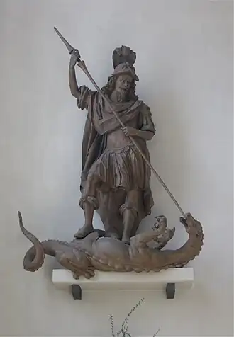 Het monumentale beeld van Sint-Joris