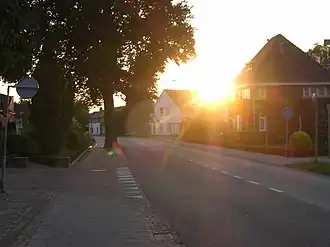 De N602/Breestraat in de kern van Sint Anthonis.