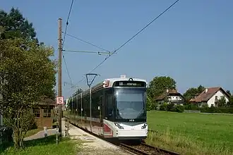 Lagevloertram bij St. Georgen