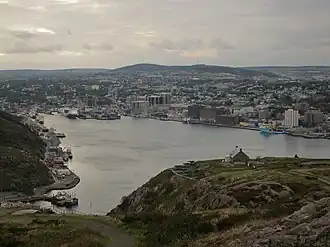 De haven van St. John's gezien vanaf Signal Hill