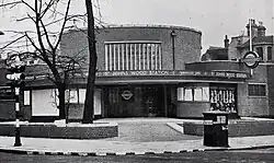 Het station in 1946 nog zonder het bovenliggende gebouw