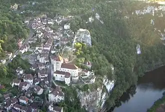 Saint-Cirq-Lapopie vanuit de lucht