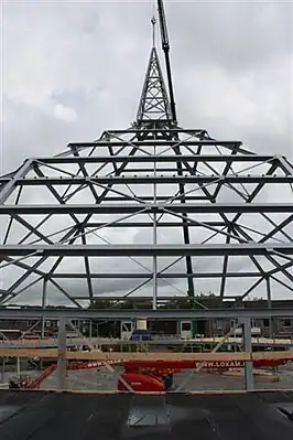 De staalconstructie op 27 september 2012
