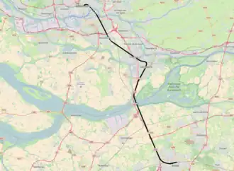 Spoorlijn Breda - Rotterdam op de kaart
